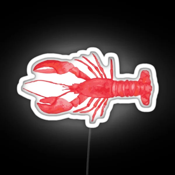 Watercolor Lobster RGB Neon Sign