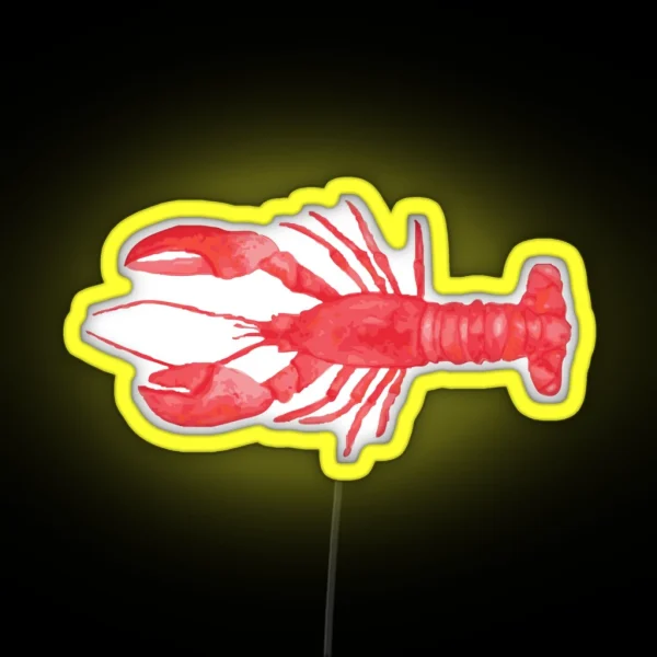 Watercolor Lobster RGB Neon Sign