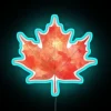 RGB Illuminated Watercolor Maple Leaf Art Neon Sign Decoration Home Decor