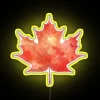 Vibrant Color Changing Watercolor Maple Leaf Design Outdoor Neon Sign