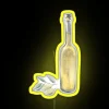 Whimsical Artistic RGB Neon Sign Inspired by Watercolor Olive Oil Bottles