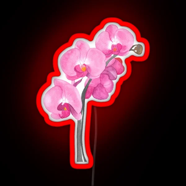 Watercolor Orchid RGB Neon Sign
