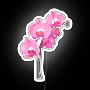 Watercolor Orchid RGB Neon Sign