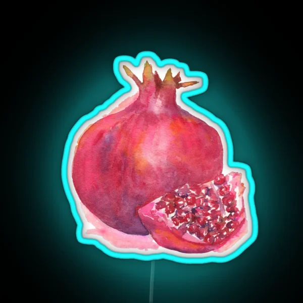 Watercolor Pomegranate RGB Neon Sign