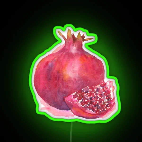 Watercolor Pomegranate RGB Neon Sign