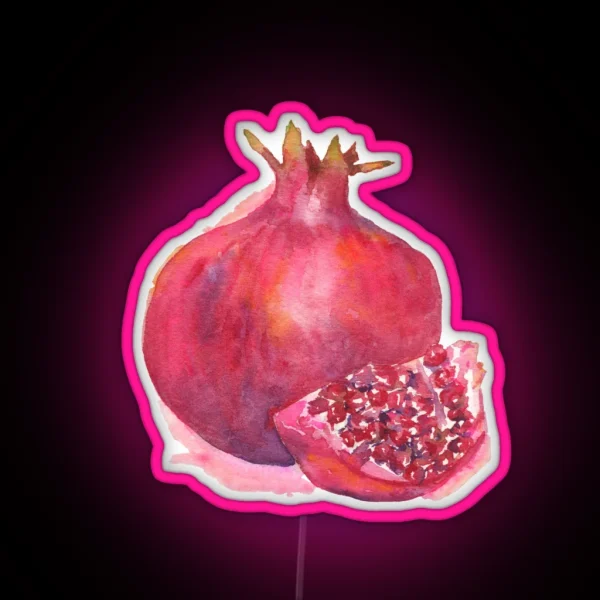 Watercolor Pomegranate RGB Neon Sign