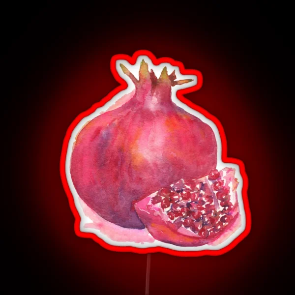 Watercolor Pomegranate RGB Neon Sign