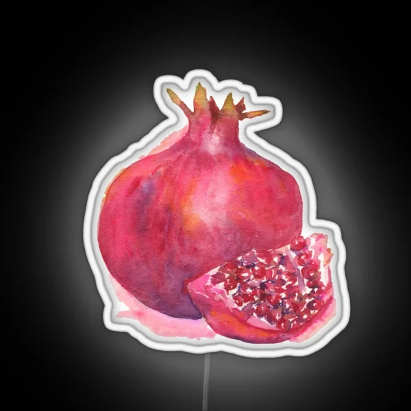 Watercolor Pomegranate RGB Neon Sign
