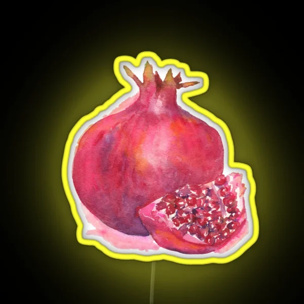 Watercolor Pomegranate RGB Neon Sign