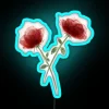 Pastel rose watercolor art RGB LED neon sign decoration modern