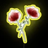 Vibrant Watercolor Rose Design LED Neon Sign with Multi Color Effect