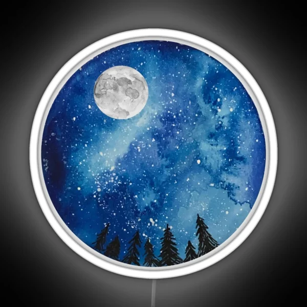 Watercolor Starry Night RGB Neon Sign