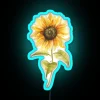 Vibrant Hand Painted Watercolor Sunflowers Neon Sign for Home Decor Inspiration