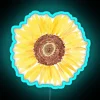 Bright Watercolor Sunflower Wall Decor RGB Neon Sign Artwork