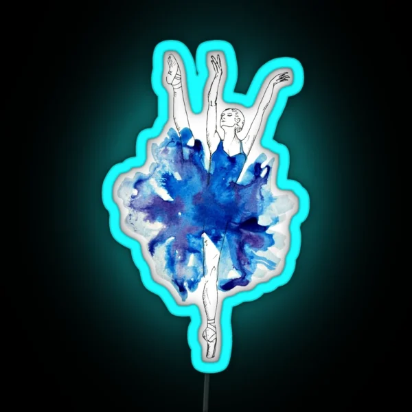 Watercolour Ballerina RGB Neon Sign