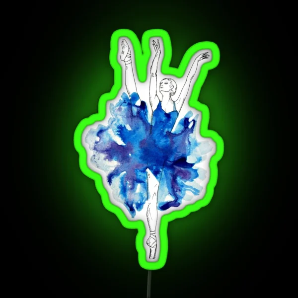 Watercolour Ballerina RGB Neon Sign