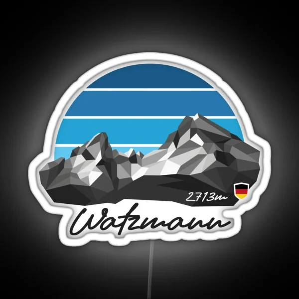 Watzmann 2713 Berchtesgaden Bavaria RGB Neon Sign