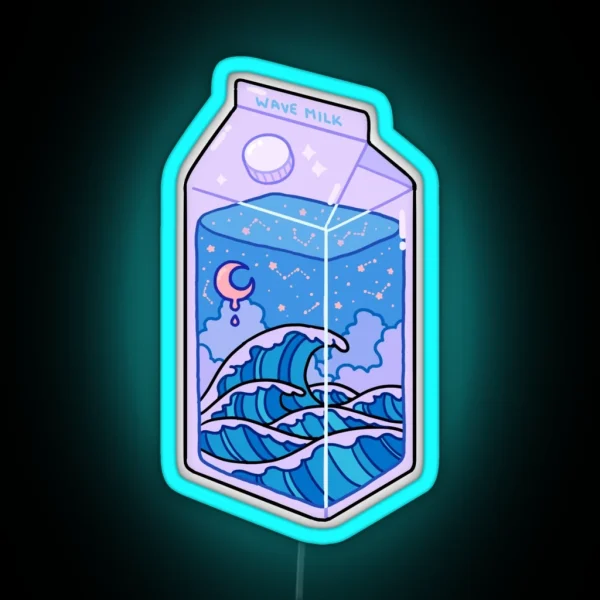 Wave Milk RGB Neon Sign