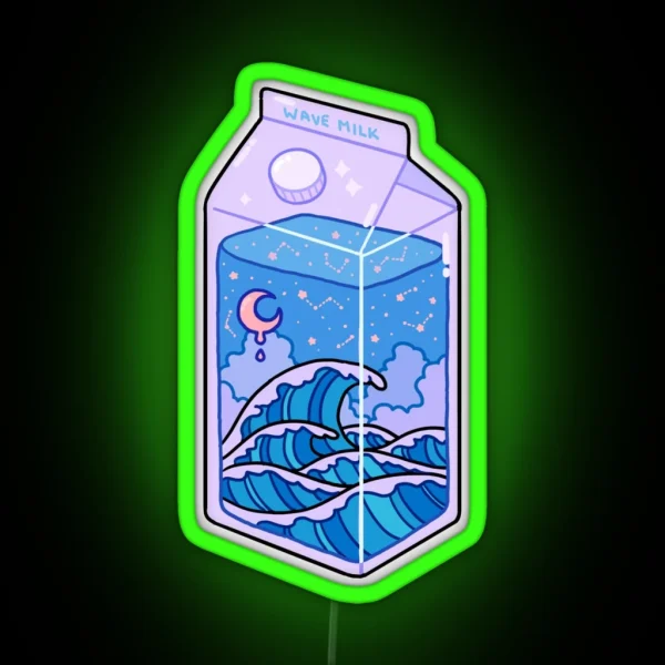 Wave Milk RGB Neon Sign