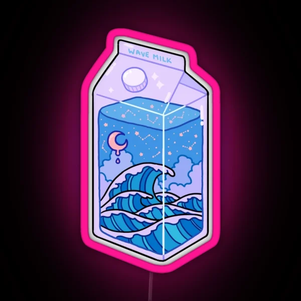 Wave Milk RGB Neon Sign