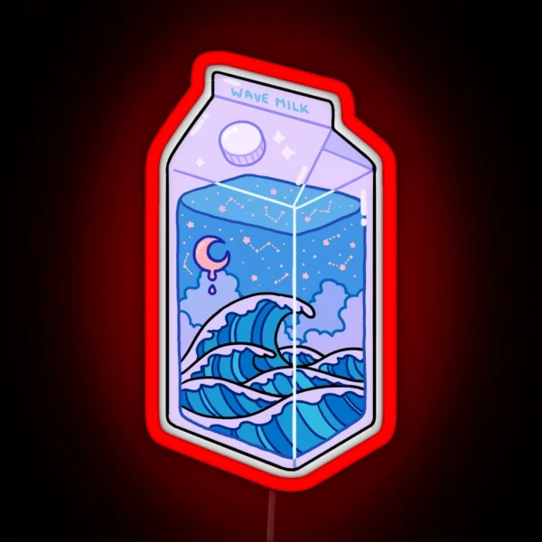 Wave Milk RGB Neon Sign