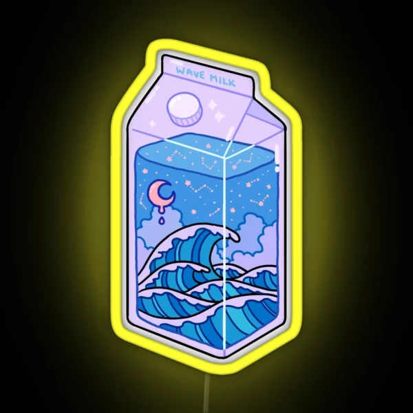 Wave Milk RGB Neon Sign