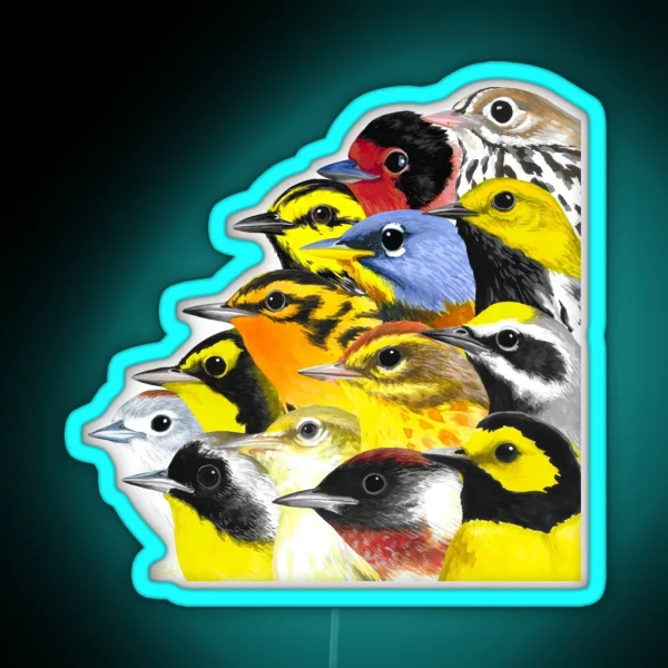 Wave Of Warblers RGB Neon Sign