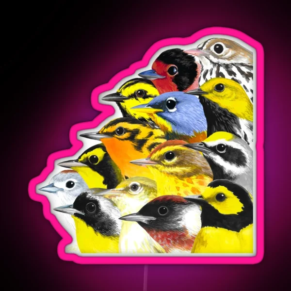 Wave Of Warblers RGB Neon Sign