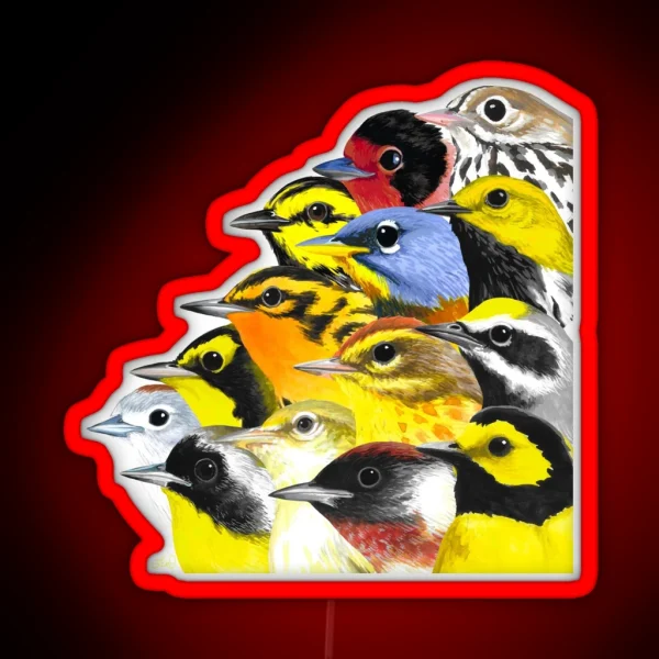 Wave Of Warblers RGB Neon Sign