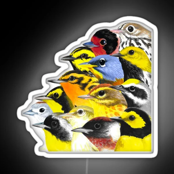 Wave Of Warblers RGB Neon Sign