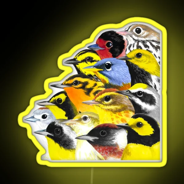 Wave Of Warblers RGB Neon Sign