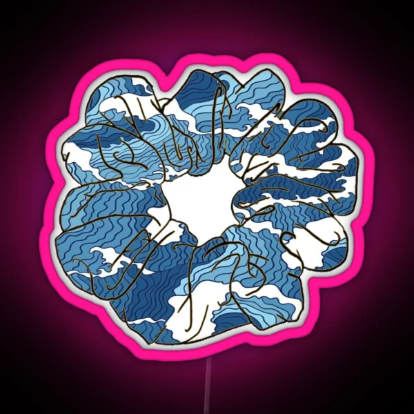Wave Scrunchie RGB Neon Sign
