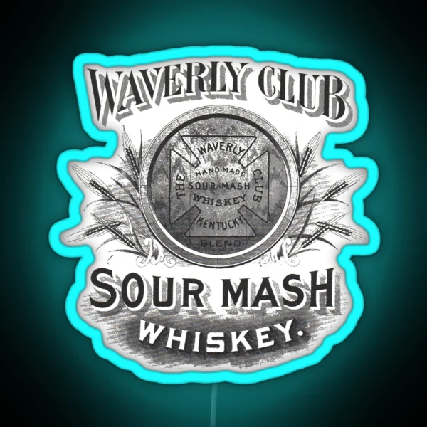 Waverly Club Sour Mash Whiskey RGB Neon Sign