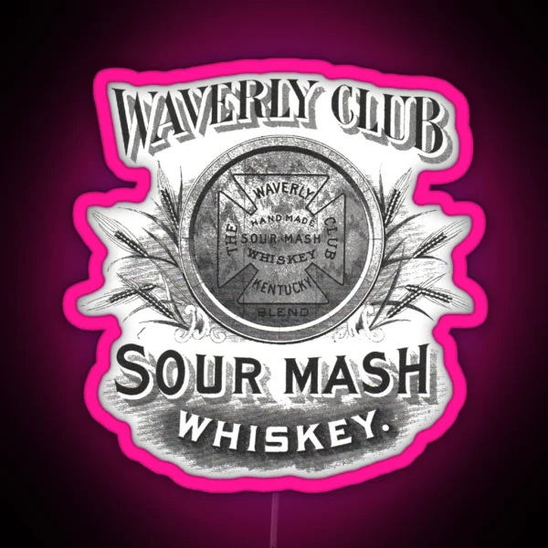 Waverly Club Sour Mash Whiskey RGB Neon Sign