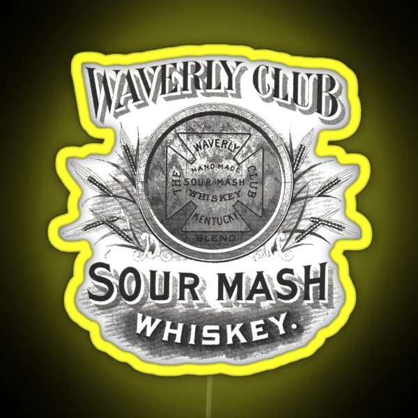 Waverly Club Sour Mash Whiskey RGB Neon Sign