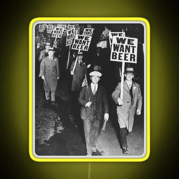 WE WANT BEER RGB Neon Sign