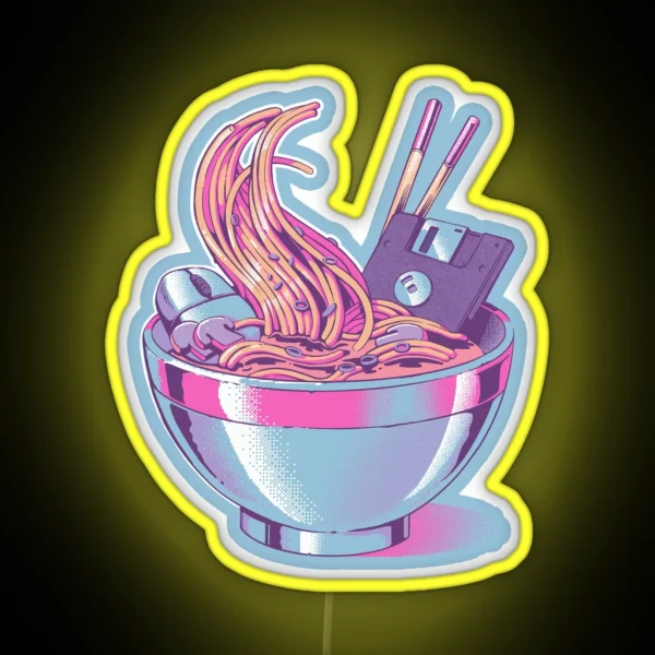 Web Ramen Led RGB Neon Sign