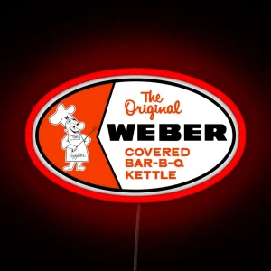 Weber Original Covered Bar B Que Kettle RGB Neon Sign