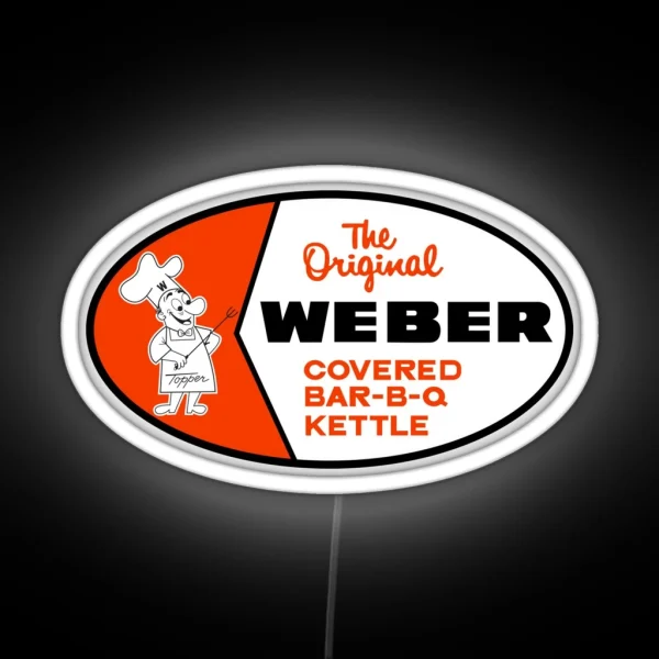 Weber Original Covered Bar B Que Kettle RGB Neon Sign