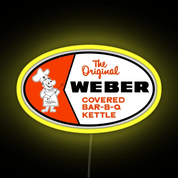 Weber Original Covered Bar B Que Kettle RGB Neon Sign