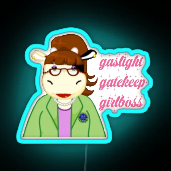 Webkinz Cow Girlboss RGB Neon Sign