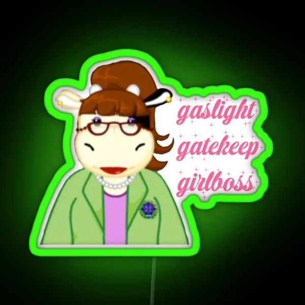 Webkinz Cow Girlboss RGB Neon Sign