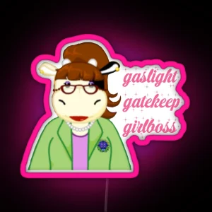 Webkinz Cow Girlboss RGB Neon Sign