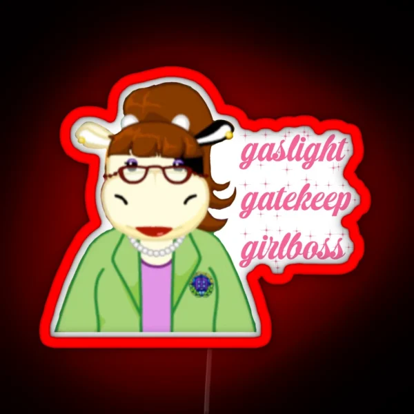 Webkinz Cow Girlboss RGB Neon Sign
