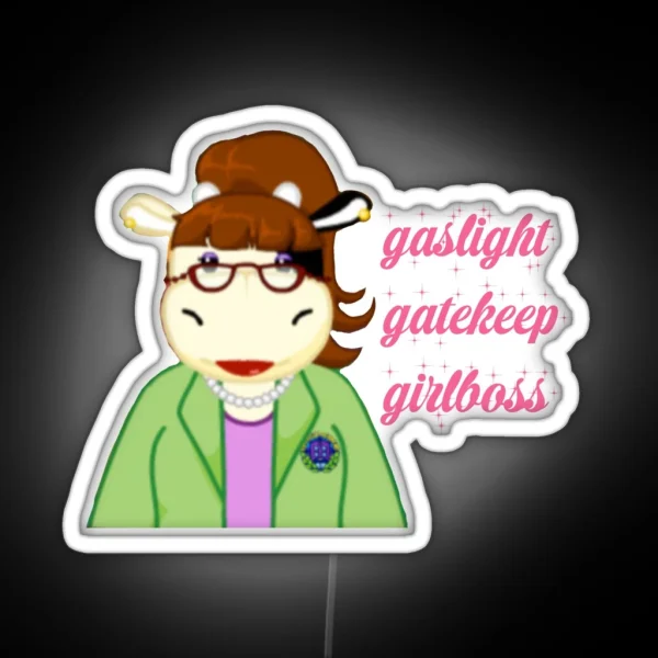 Webkinz Cow Girlboss RGB Neon Sign