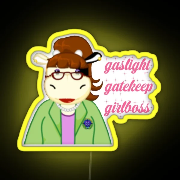 Webkinz Cow Girlboss RGB Neon Sign