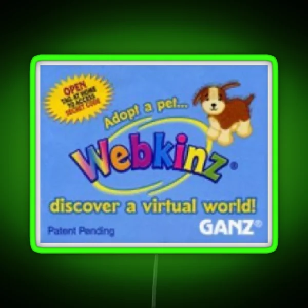 Webkinz Nostalgia Label RGB Neon Sign