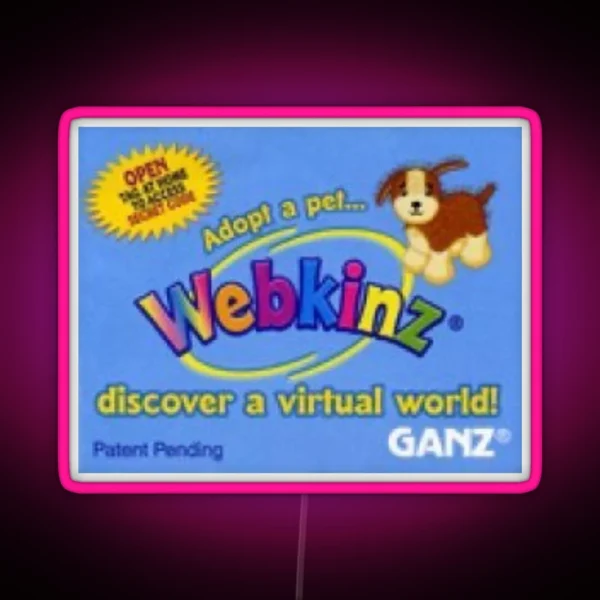 Webkinz Nostalgia Label RGB Neon Sign