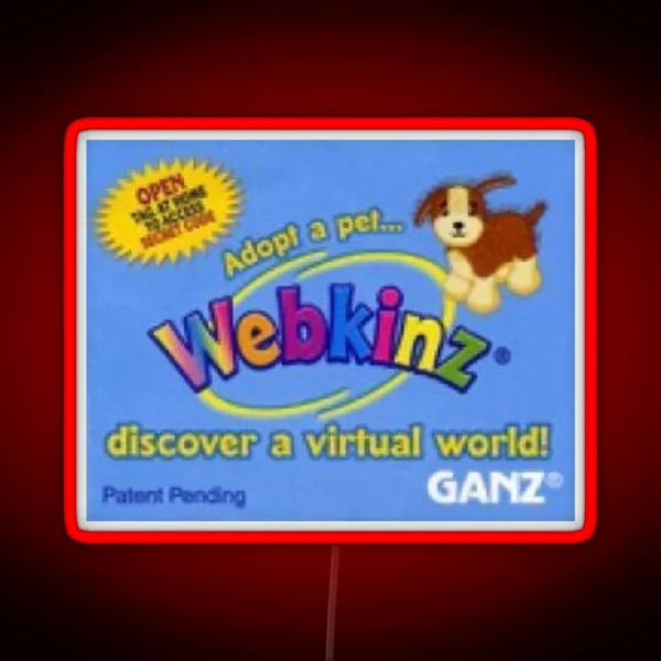 Webkinz Nostalgia Label RGB Neon Sign