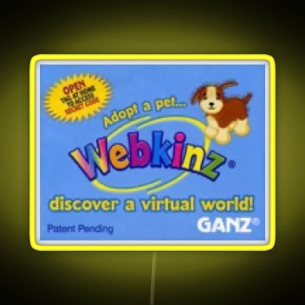 Webkinz Nostalgia Label RGB Neon Sign